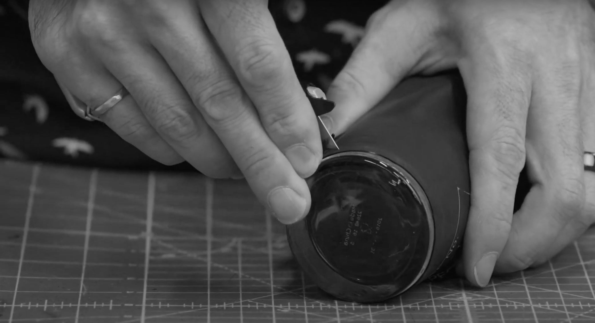 trimming wrist seal on a Mustang Survival Dry Suit