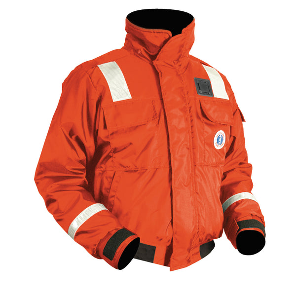 MJ6214T1 Classic Flotation Bomber Jacket with Reflective Tape Orange
