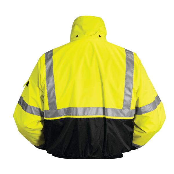 MJ6214T3 ANSI High Visibility Flotation Jacket Fluorescent Yellow Green