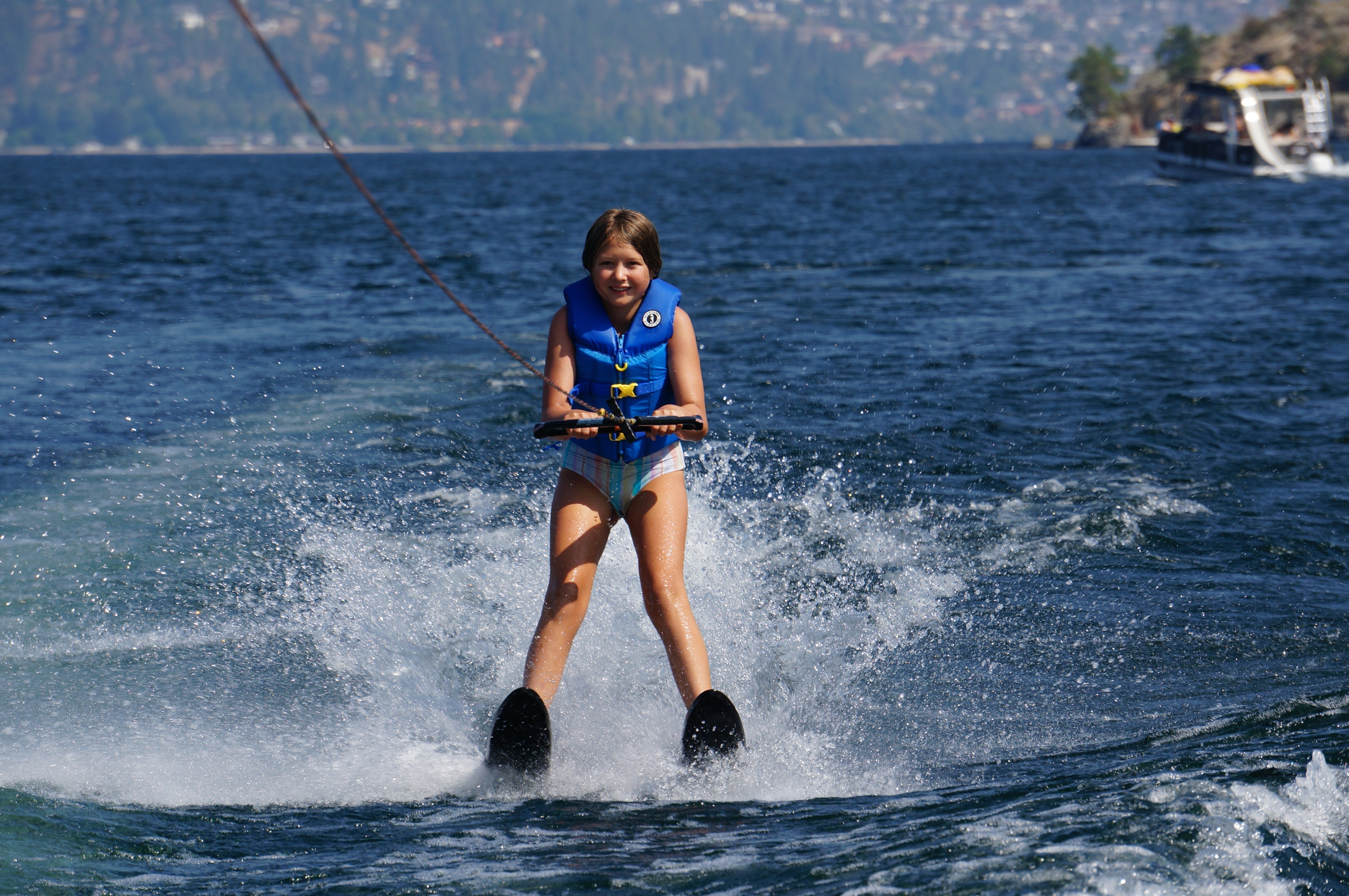 Girl participating in tow sports
