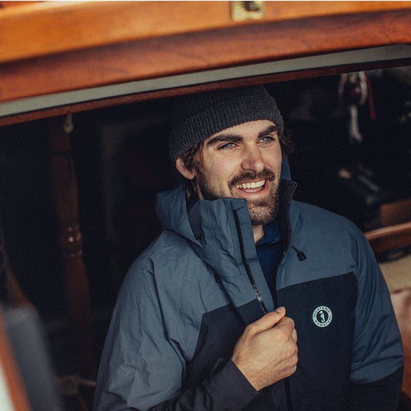 MJ1100 Men's Taku Essential Waterpoof Jacket Black-Admiral Grey