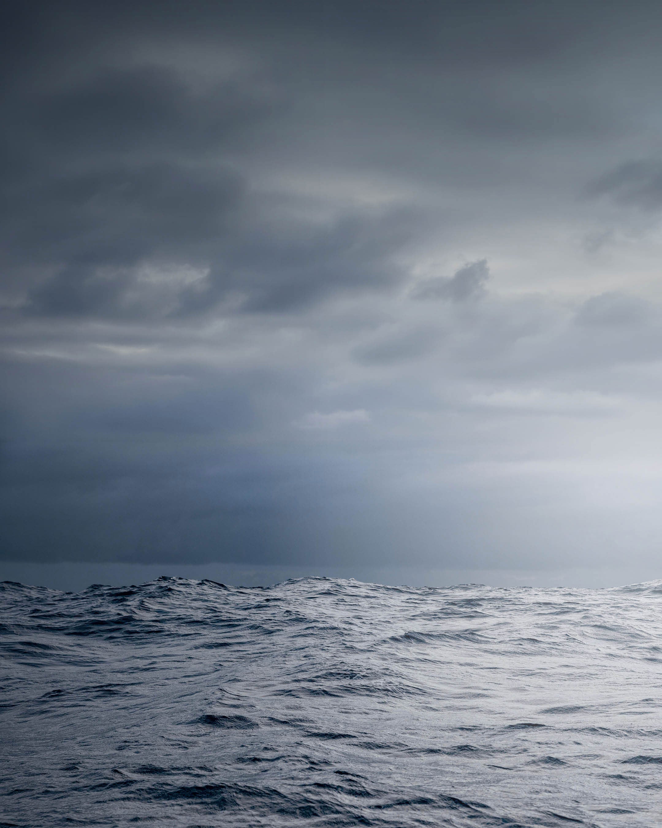 Dark, stormy sky over sea