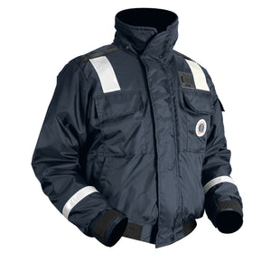 MJ6214T1 Classic Flotation Bomber Jacket with Reflective Tape Navy Blue