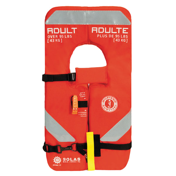 MV8040 SOLAS Type 1 Adult Life Jacket Orange