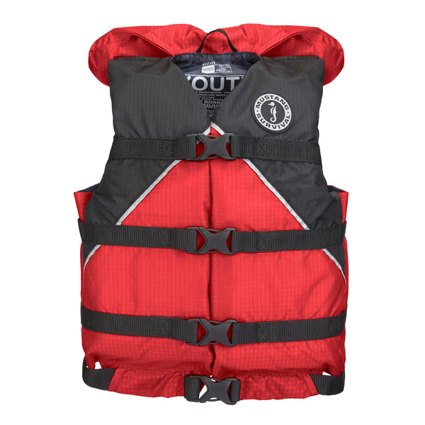 MV9070 Youth Canyon V Foam Vest Red-Black