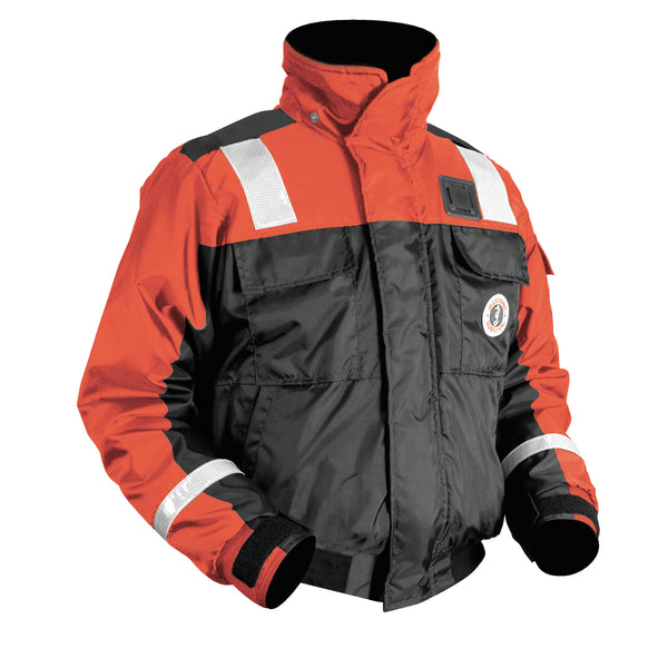 Classic Flotation Bomber Jacket Survival Mustang USA Reflective with Mustang – Tape 
